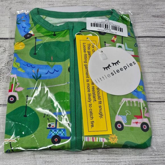 NIB Little Sleepies Toddler Fairway Fun Zippy Size 3T - Picture 1 of 3